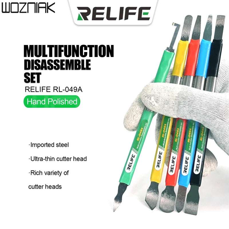 10in1 RELIFE RL-049A Double-headed multi-function prying knife for iphone Android Removing Glue And Scraping Tin Crowbar knife