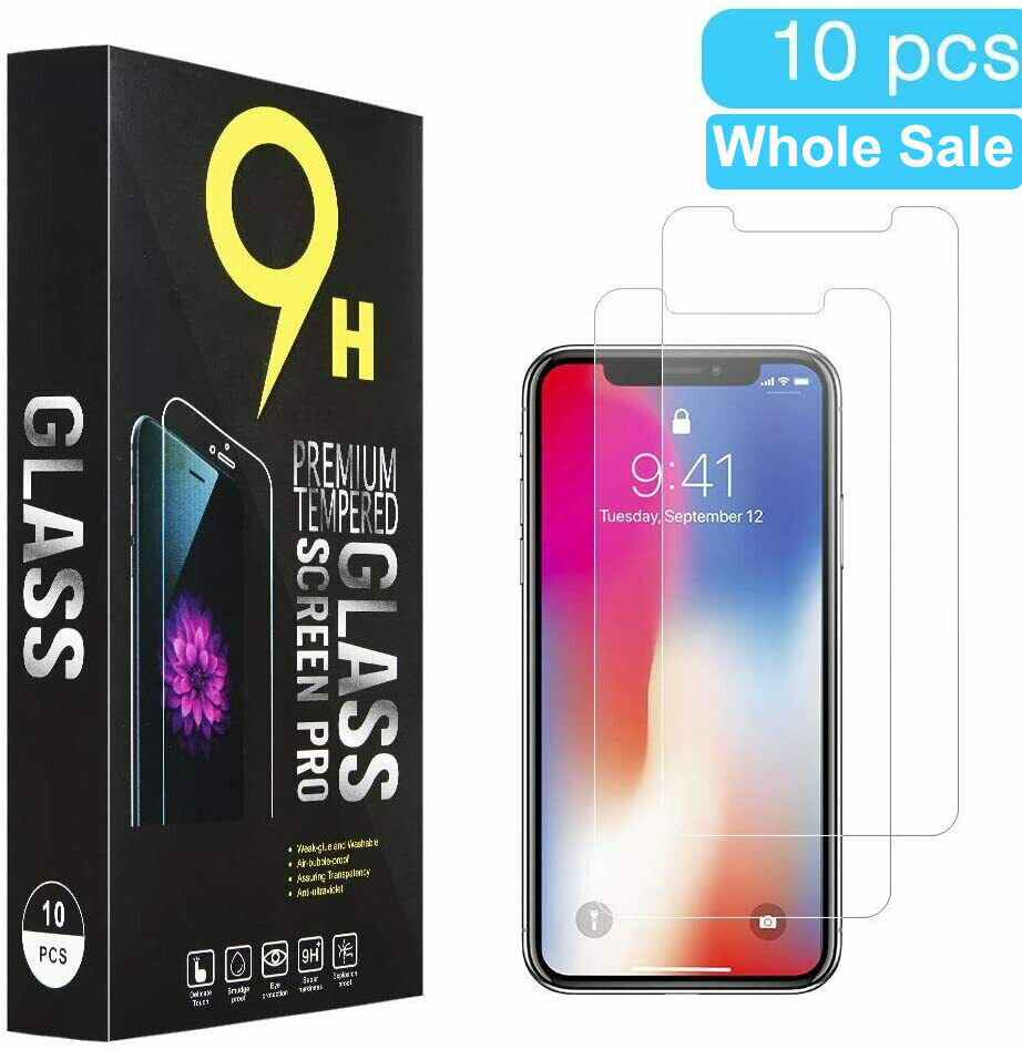 10 Pack Tempered Glass 9H Screen Protector for iPhone 15 Pro Max