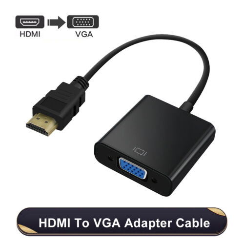 1080P HDMI Male to VGA Female Video Cable Cord Converter Adapter For PC Monitor