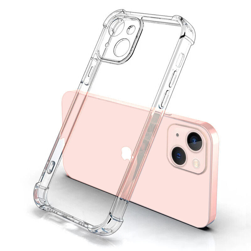 For iPhone 15 14 13 12 11 Pro Max X XR 6 7 8 Plus SE Shockproof Clear Cover Case