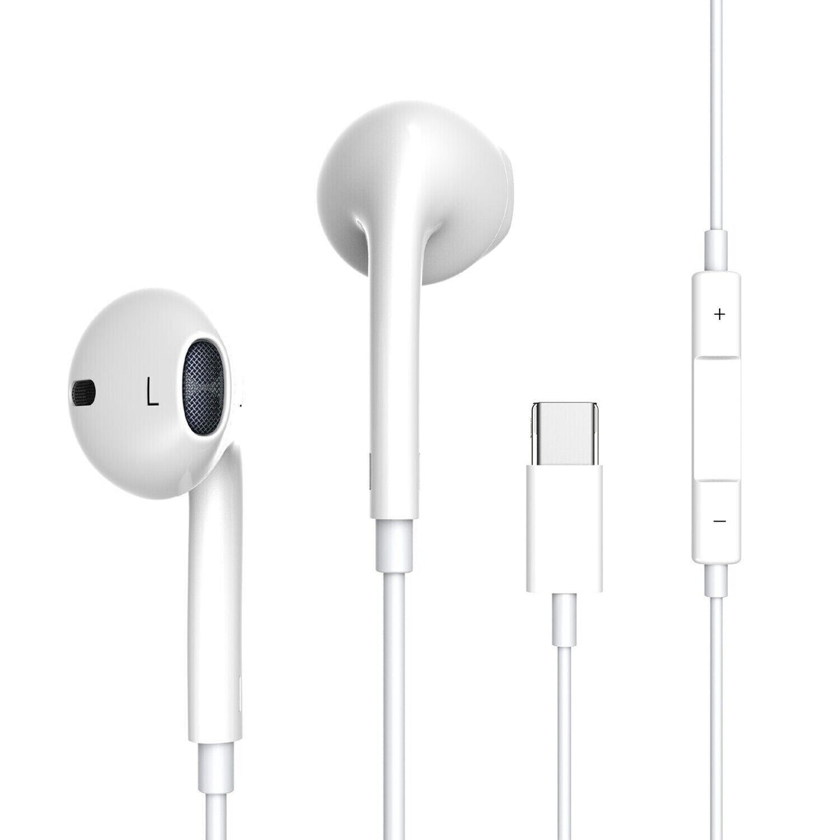 Headphones Earphones USB-C Type C For Apple iPhone 15 Pro Max Plus iPad Pro