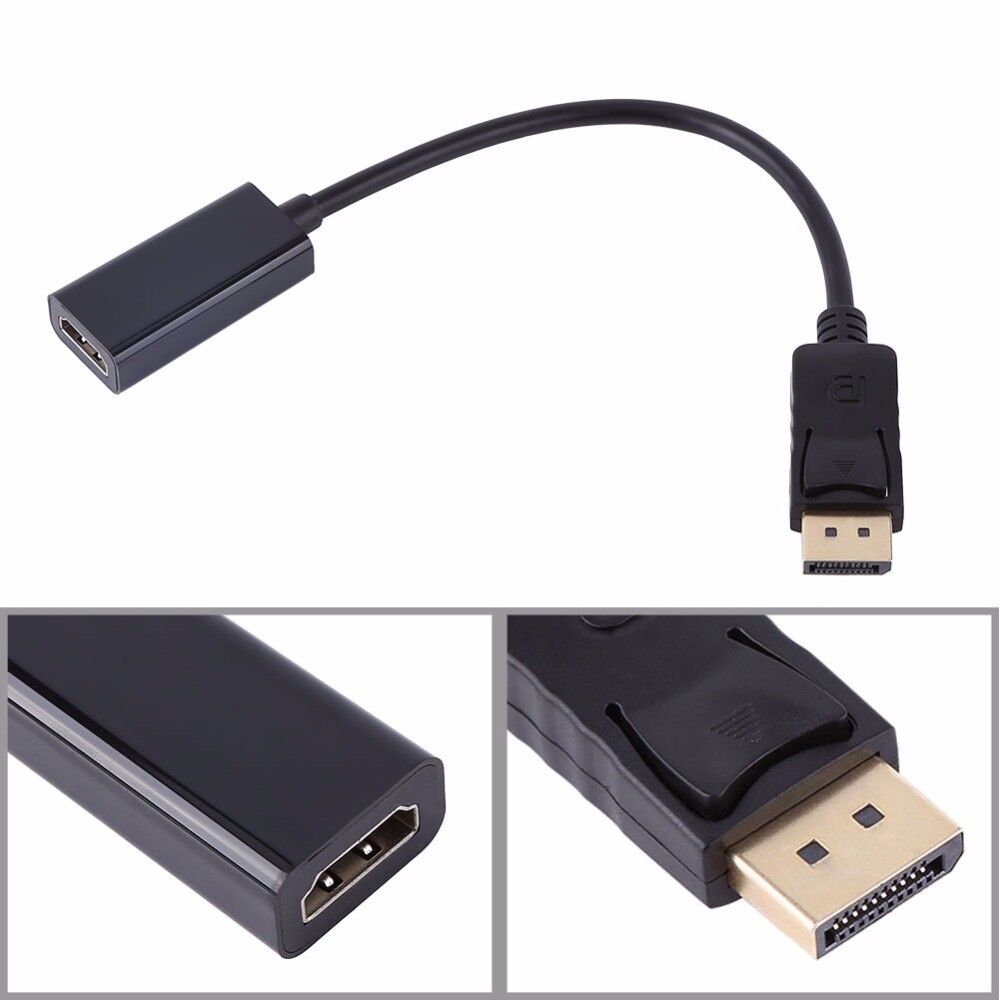 DP to HDMI display port 4k adapter female male Compatible for Lenovo Dell HP AMD