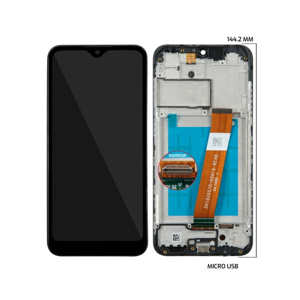 New LCD with Micro USB Frame Assembly for Samsung Galaxy A01 (A015M / 2020)