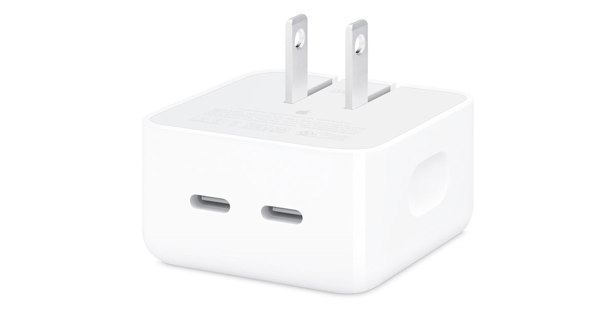 Dual Type C Wall Adapter for Apple | 35W | Retail Pack - Premium Quality