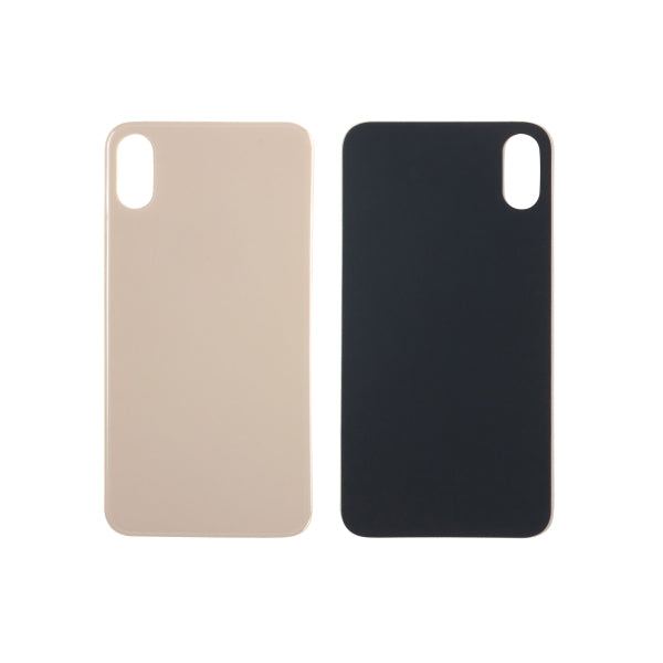 Back Glass for Apple iPhone XS with Large Camera Hole BLACK(Grade: Plus)