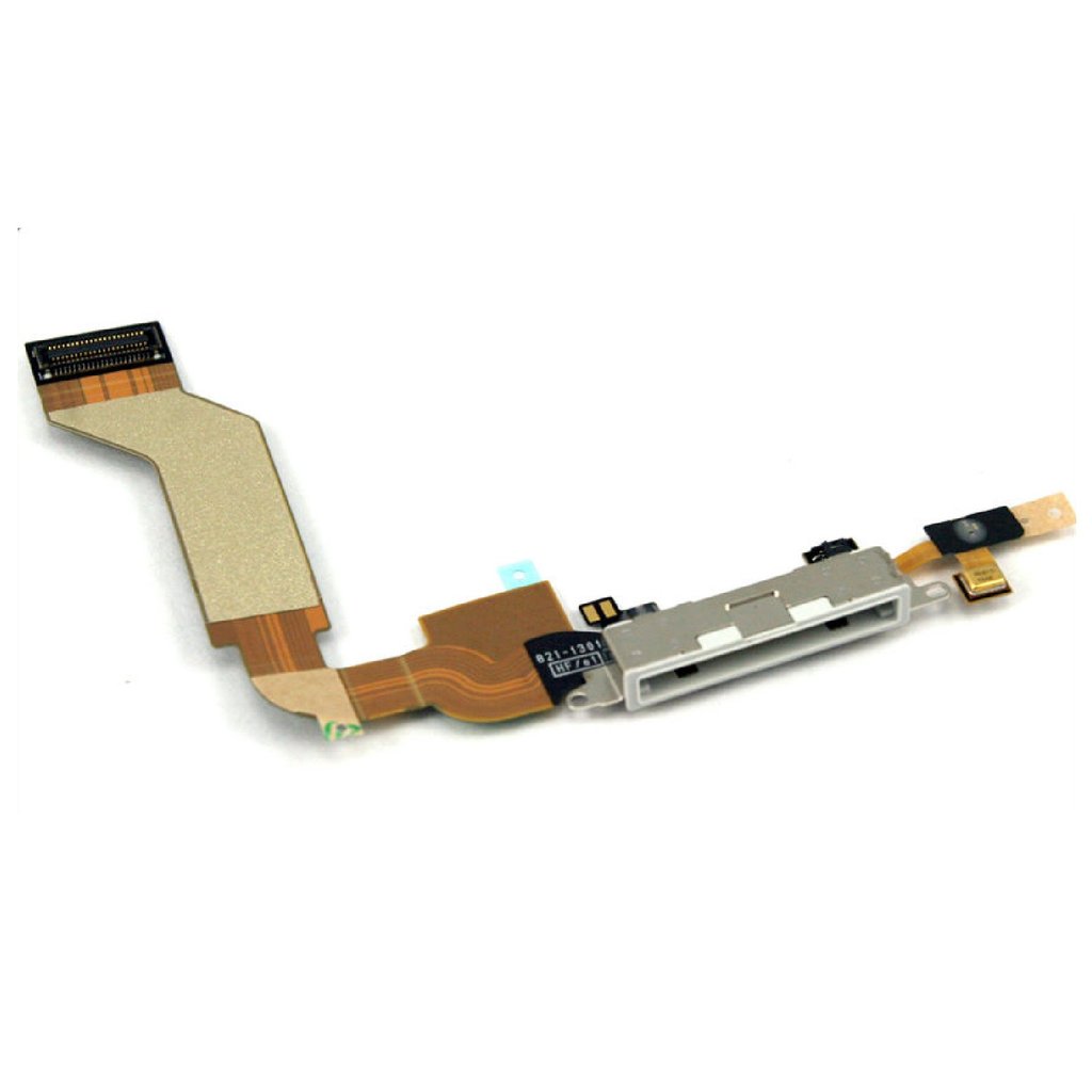 Charging Port Flex Cable for Apple iPhone 4S White (Premium)
